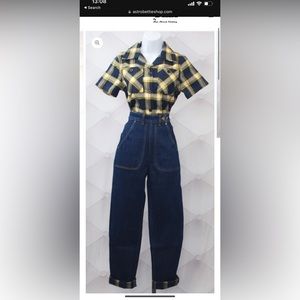 Astro Bettie flannel jeans 40s repro